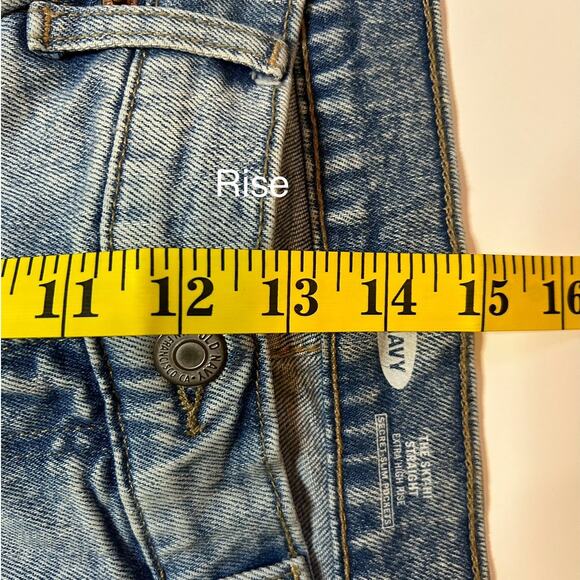 Old Navy Women's Straight Extra High Rise Jeans Size 12 - Picture 7 of 10